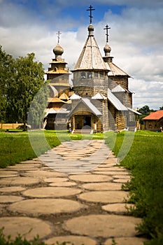 Russian wooden church