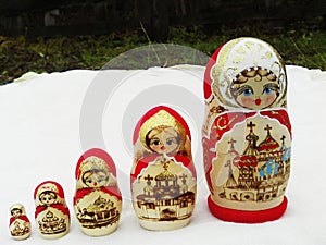Russian wooden dolls beauties