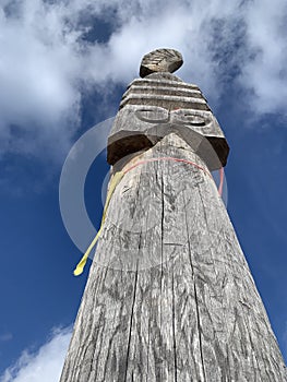 Russian wooden idol of paganism