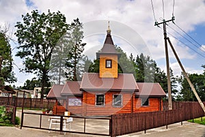 Russian wooden orthodox Church of Kazan icon of the mother of God