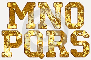 Rust alphabets isolated