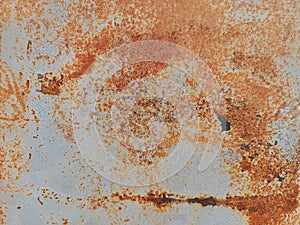 Rust background on old steel plate full frame