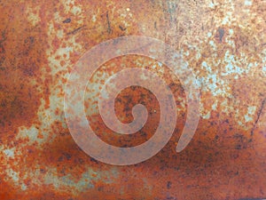 Rust background on old steel plate full frame