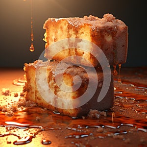Rust Cake: A Deliciously Unique 3d Render photo