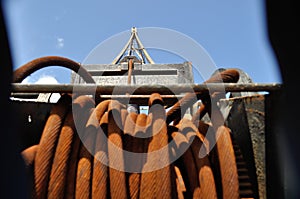 Rust ropes by the sea photo