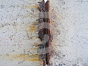 Rust and corrosion at weld joint