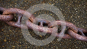 Rust Encrusted Iron Chain.