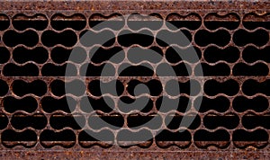 Rust grid iron grates, Grid pattern, steel wire mesh fence wall background