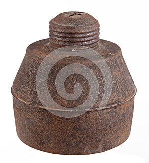 Rust kerosene lamp