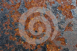 rust on a metal sheet, background