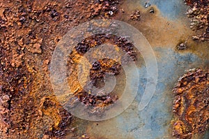 Rust on a metal sheet, background