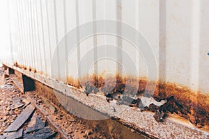 Rust metal from shipping container