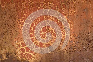 Rust metal texture with lightning pattern, abstract grunge background