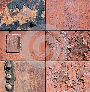 A rust metal texture and rivet