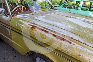 Rust on a car bonnet