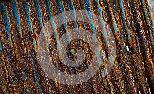 Rust on old metal plate