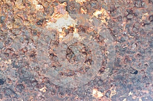 Rust spot on iron texture background