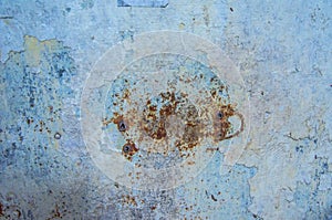 Rust stain with old wood texture background