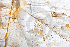 Rust stains on an iron surface