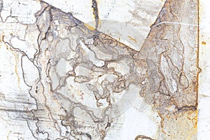 Rust stains on an iron surface