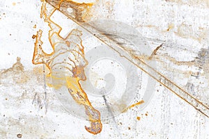 Rust stains on an iron surface