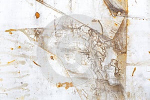 Rust stains on an iron surface