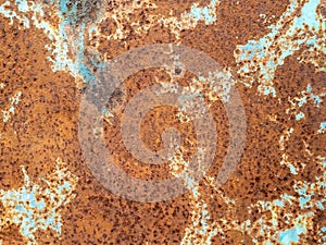 Rust on steel plate for texture background