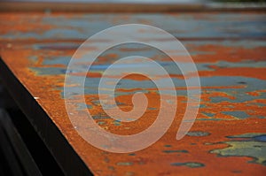 Rust at the steel sheet