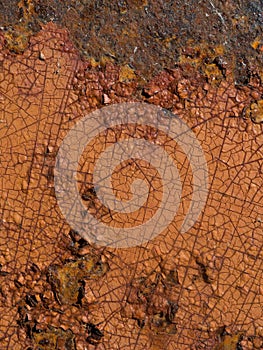 Rust texture background - cracked and flaking