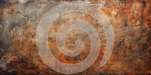 Rust texture background, old brown reddish iron sheet, rusty metal plate. Abstract vintage oxidized steel surface. Theme of