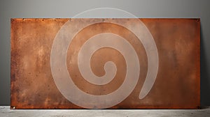 Rust Twill Sign Mockup On Gray Background - Rectangular Plain Mockup