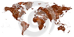 Rust world map flat earth