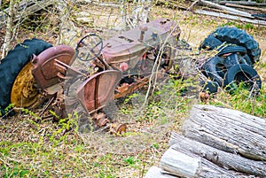 Rusted abandon tractor
