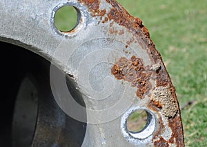 Rusted: Abstract of Pipe Flange