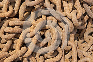 Rusted anchor chains