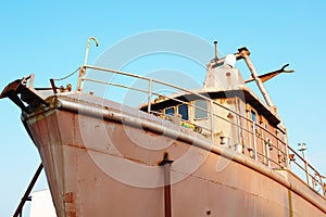 Rusted boat restoration photo
