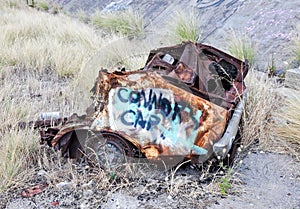 Rusted Car Chassis: Tagged