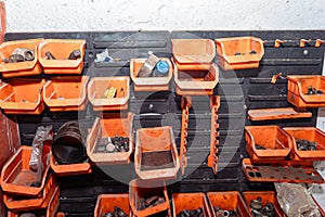 Rusted Car Tools in Rack