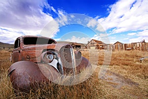 Rusted Classic Auto and Ghost Town