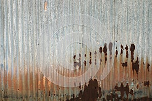 Rusted Corrugated Iron Plate Wall Background