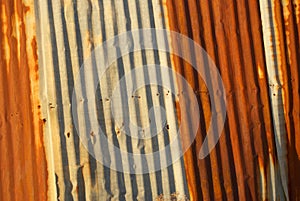Rusted Corrugated Metal Siding