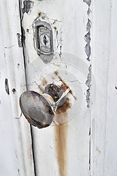 Rusted door knob