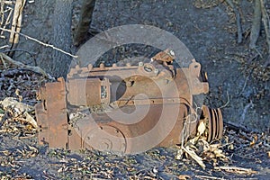 A Rusted Engine Block