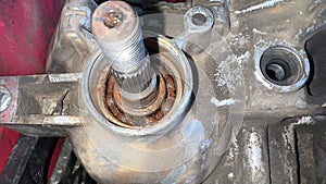 Rusted and failed ball bearings