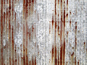 Rusted galvanized iron plate