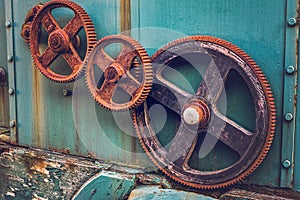 Rusted gear wheels