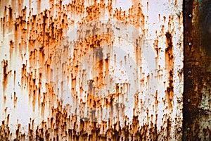 Rusted grunge metal, rust, oxidized steel texture. Industrial metal background texture