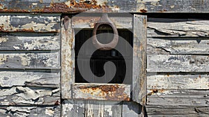 A rusted horseshoe hangs on the door of the barn its irony adding to the overwhelming sense of decay and abandonment.