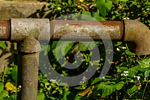 Rusted iron pipe joints
