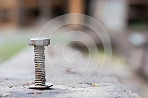 Rusted knot on old wooden